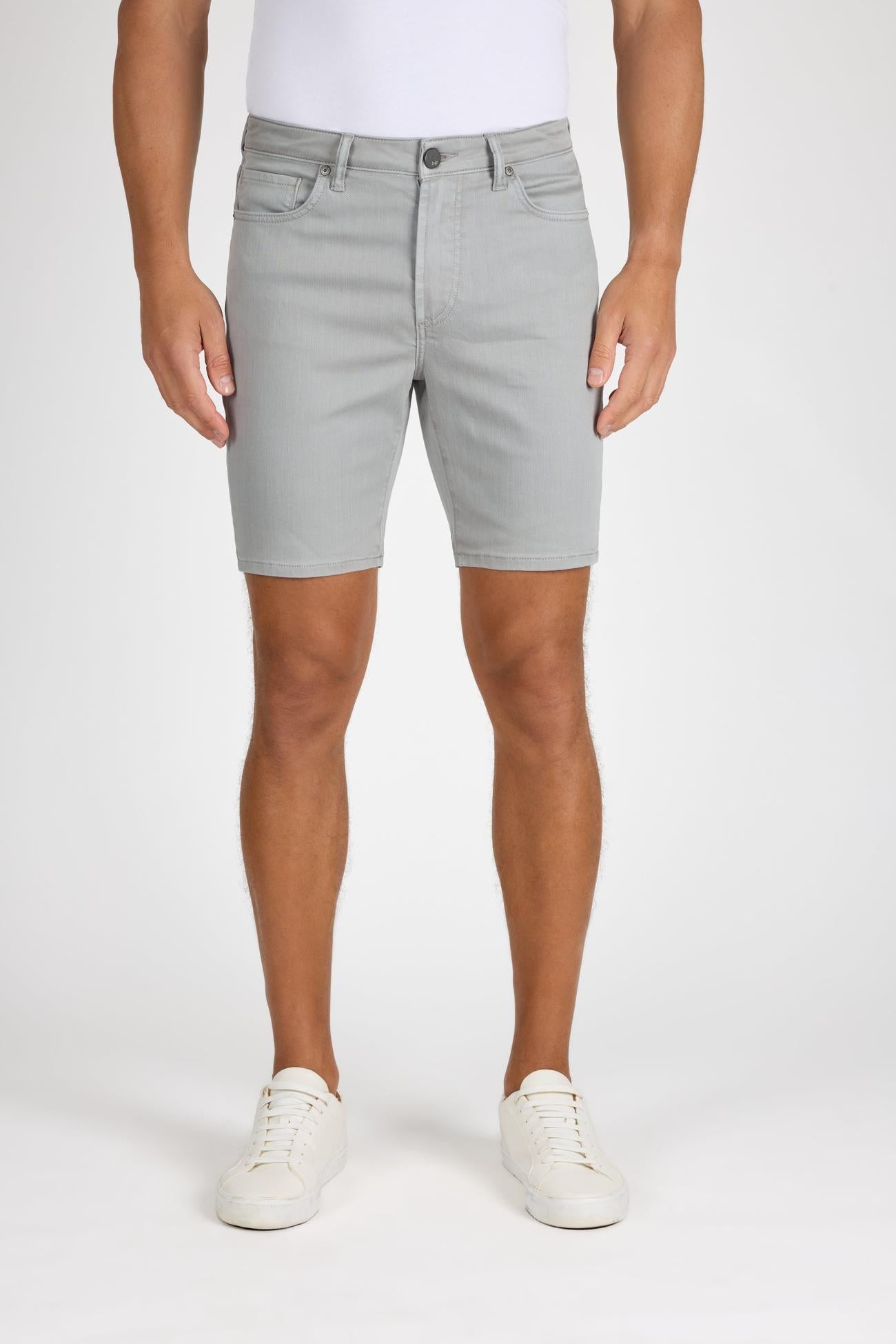 Brando Short Light Grey Stretch Jean Short | MONFRÈRE