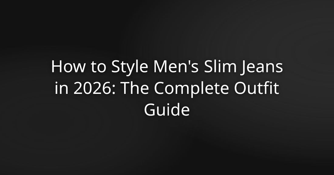 How to Style Men's Slim Jeans in 2026: The Complete Outfit Guide