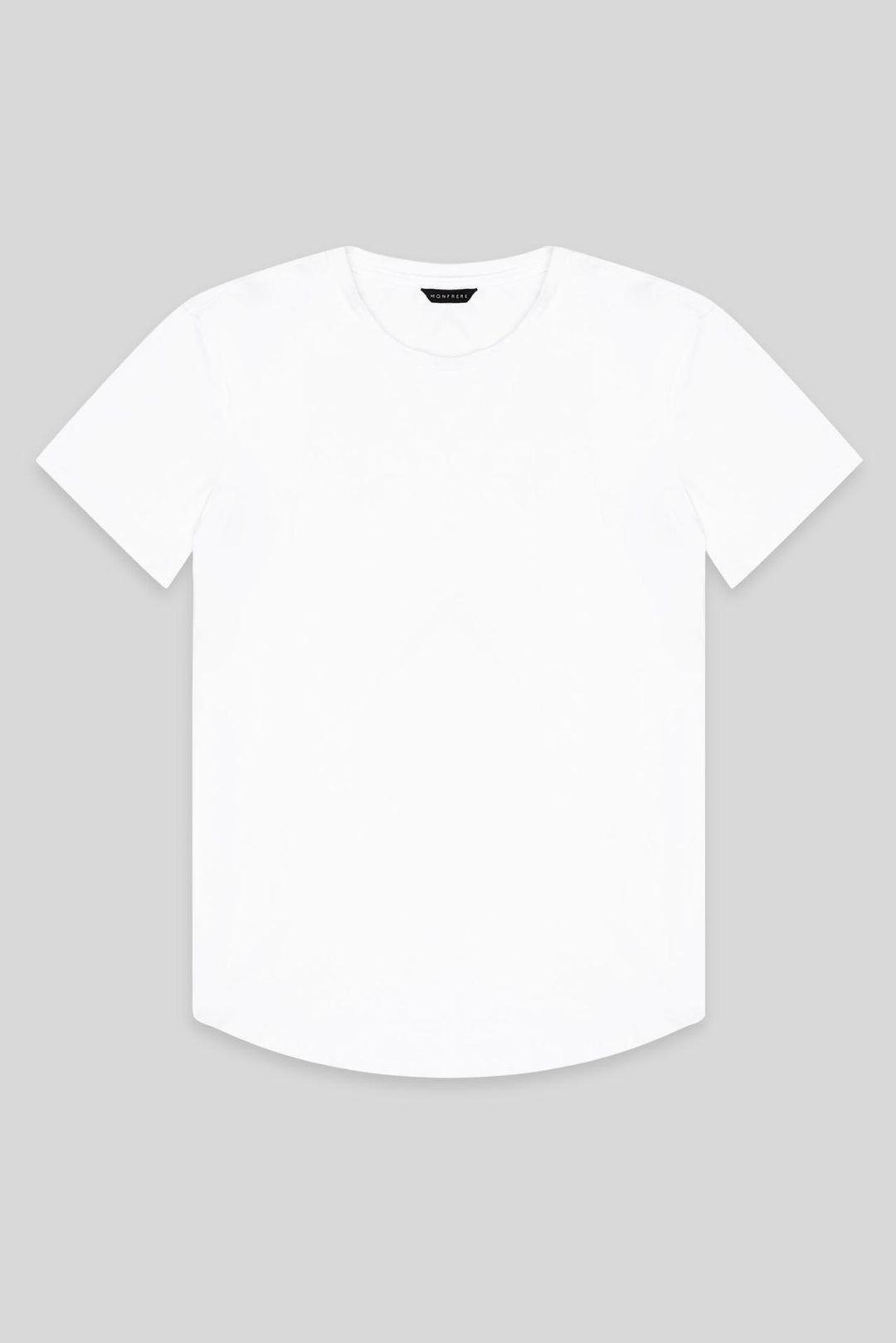 MONFRÈRE Dann Blanc men's white stretch jersey knit short sleeve t-shirt.