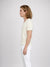 Side profile of monfrère bond polo taupe men's off white ivory stretch viscose polo shirt