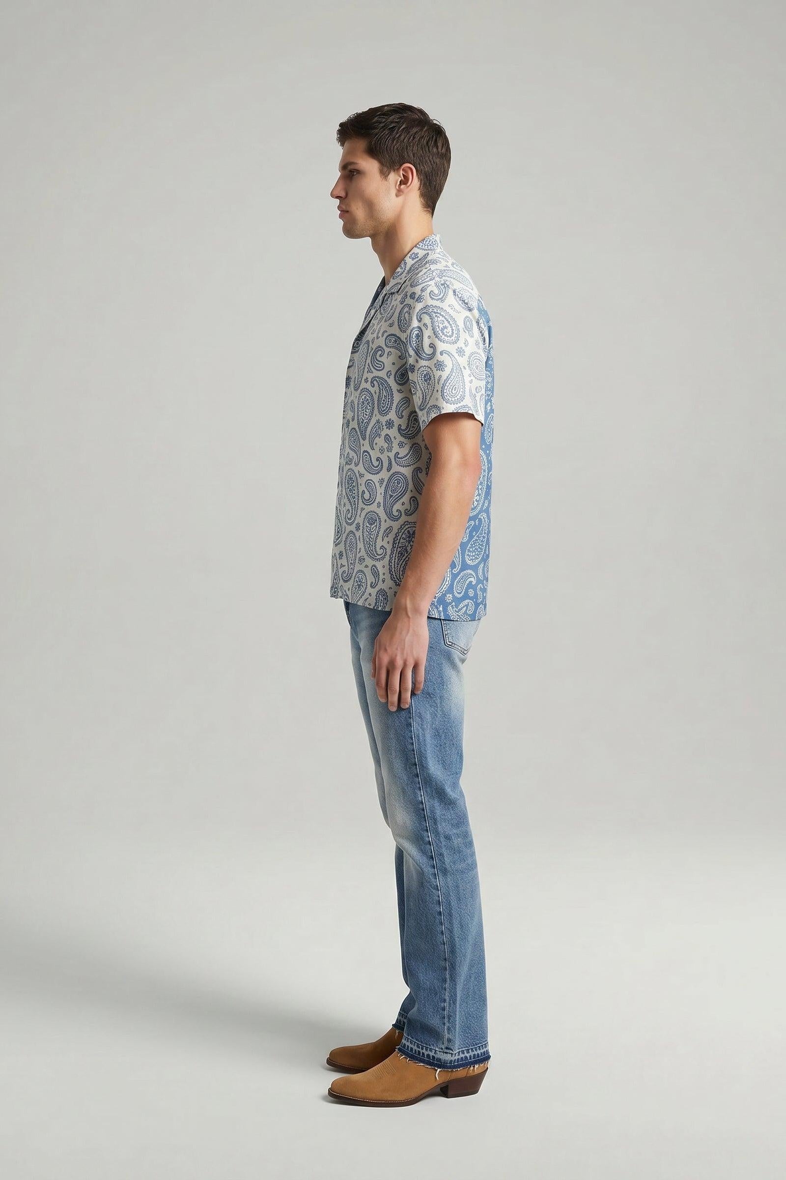Bond Shirt Silk Outlaw Short Sleeve Button Down | MONFRÈRE