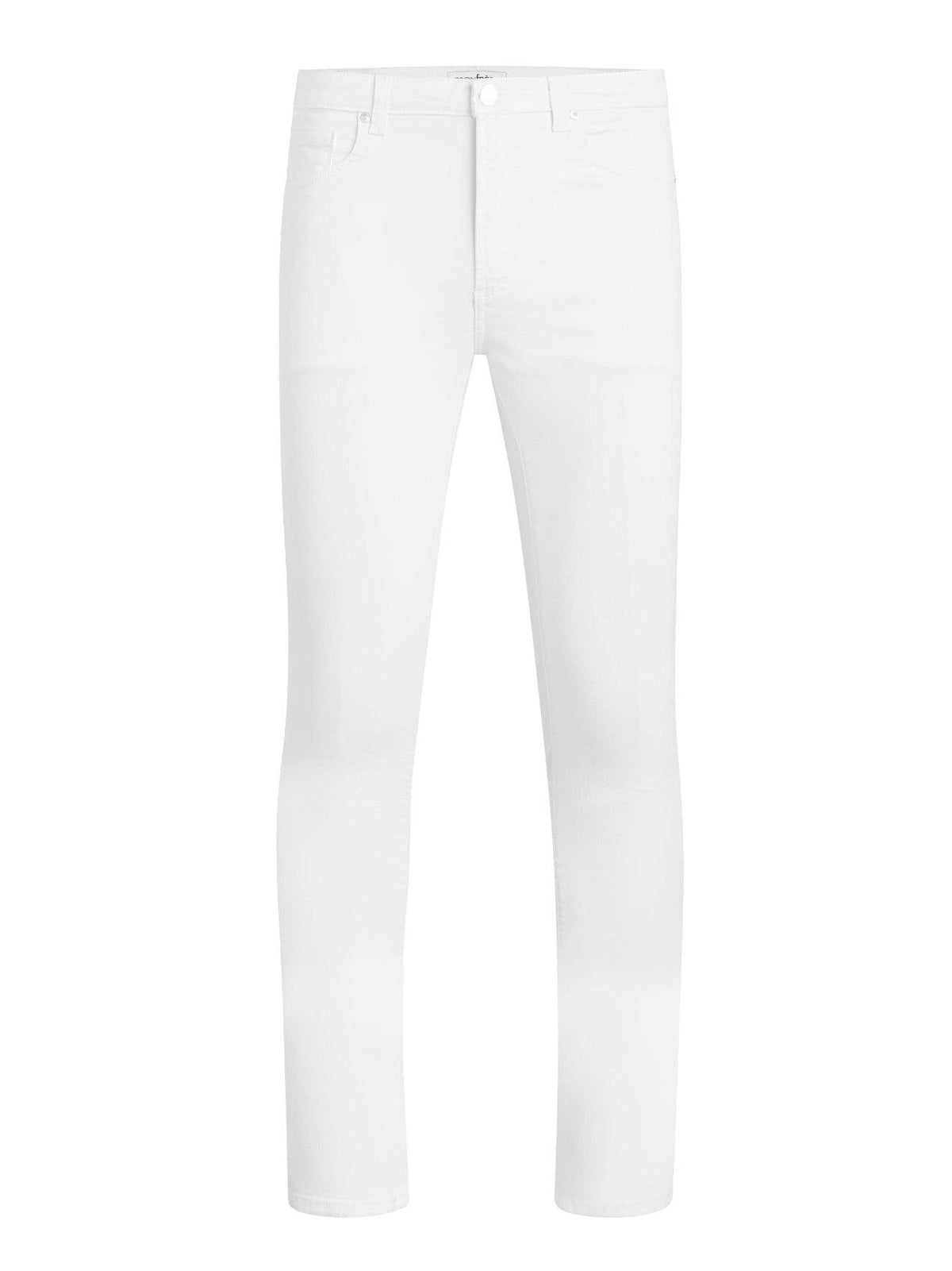 MONFRÈRE Brando Blanc men's white Japanese stretch denim five pocket slim jean.
