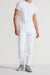 Front profile of MONFRÈRE Brando Blanc men's white Japanese stretch denim five pocket slim jean.