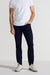 Front profile of MONFRÈRE Brando Ink men's dark blue navy Japanese stretch denim five pocket slim jean.