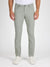 Front profile of MONFRÈRE Brando Jade men's green stretch twill five pocket slim jean.