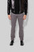 Front profile of MONFRÈRE Brando Parisian Luxe Eiffel Tower men's grey soft stretch twill five pocket slim jean.