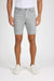 Front profile of MONFRÈRE Brando Short Light Grey men's grey soft stretch twill five pocket short.