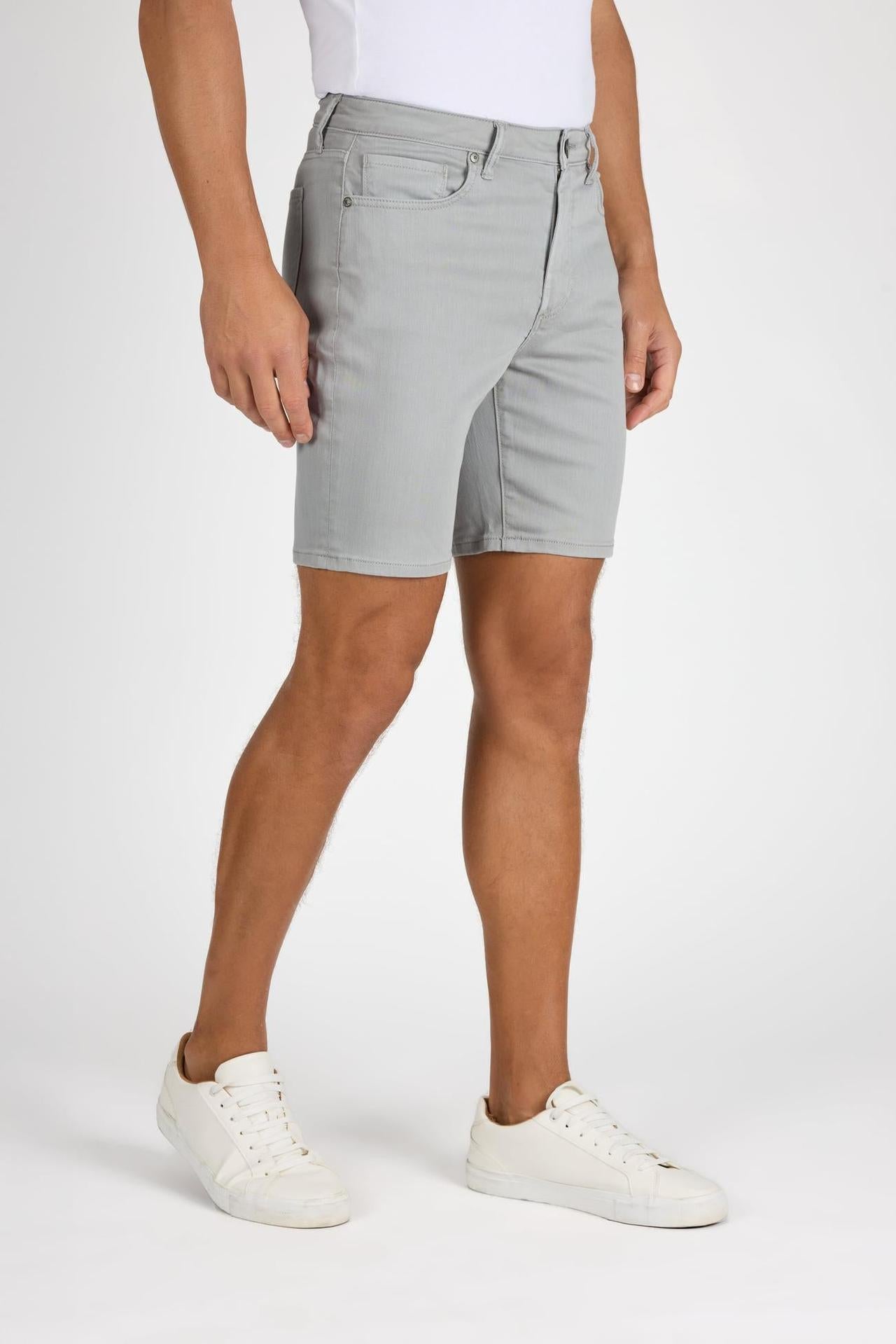Brando Short Light Grey Stretch Jean Short | MONFRÈRE