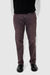 Front profile of MONFRÈRE Caine Vintage Plum men's purple stretch sateen twill five pocket straight leg relaxed jean.