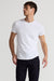 Front profile of MONFRÈRE Dann Blanc men's white stretch jersey knit short sleeve t-shirt.