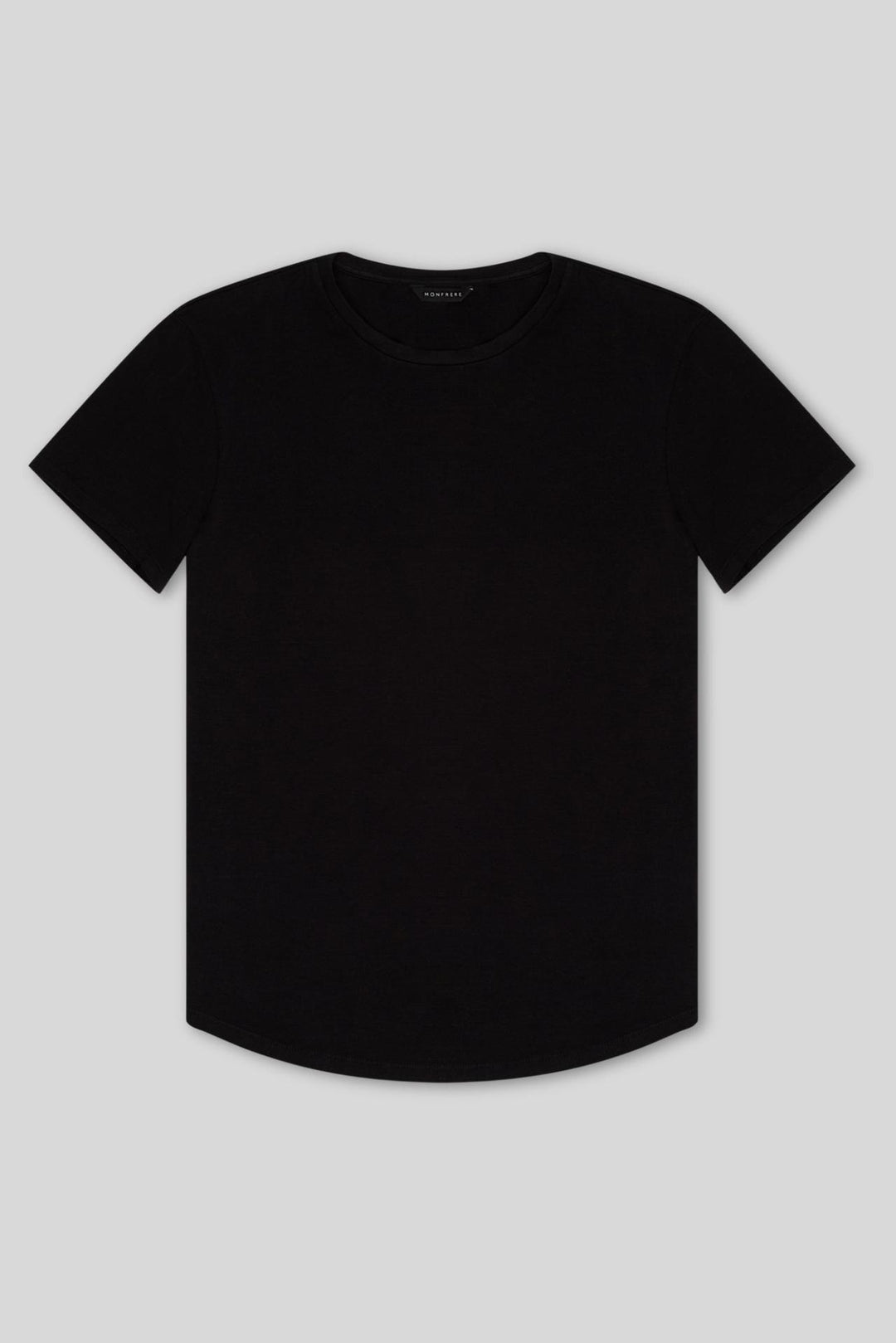 MONFRÈRE Dann Noir men's black stretch jersey knit short sleeve t-shirt.