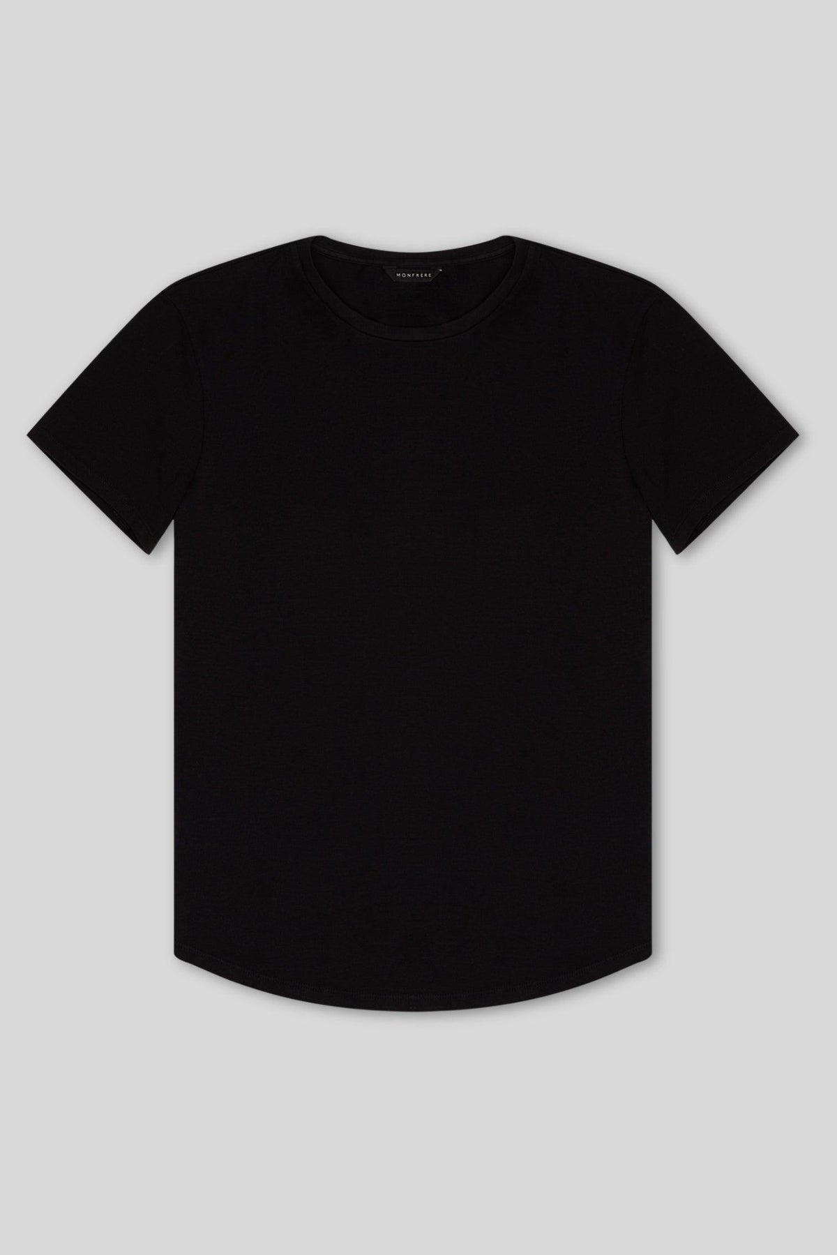 MONFRÈRE Dann Noir men's black stretch jersey knit short sleeve t-shirt.