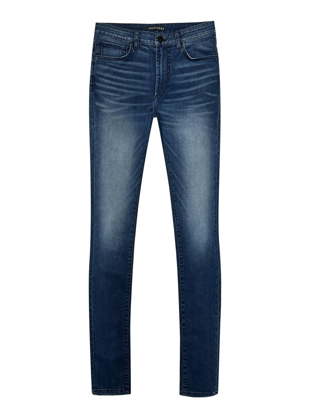 MONFRÈRE Greyson Toulouse men's dark blue Japanese stretch denim five pocket skinny jean.